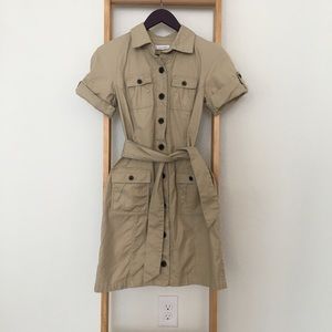 Calvin Klein Khaki Short Sleeve Mini Dress